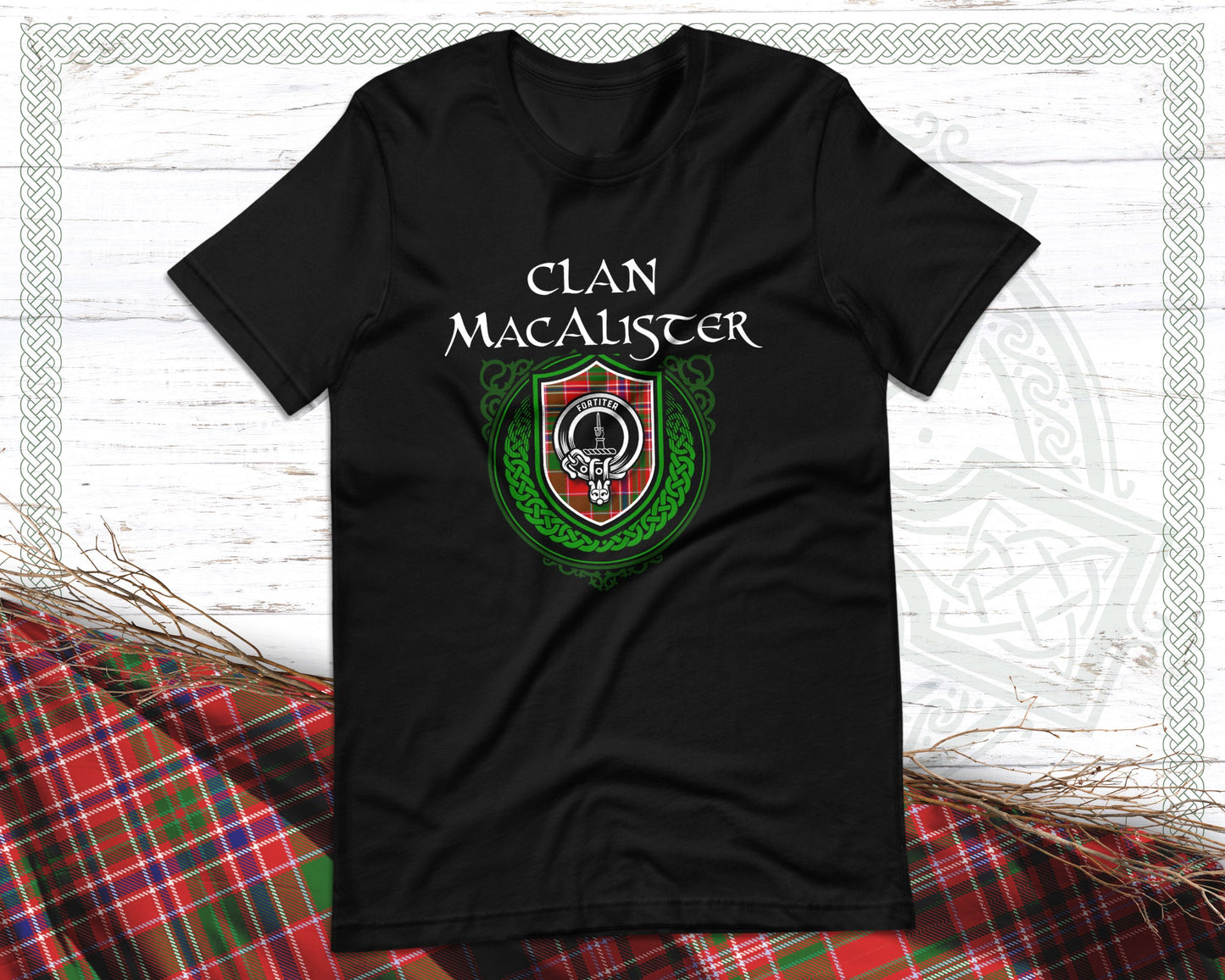 Clan MacAlister Scottish Clan Badge Crest T-Shirt