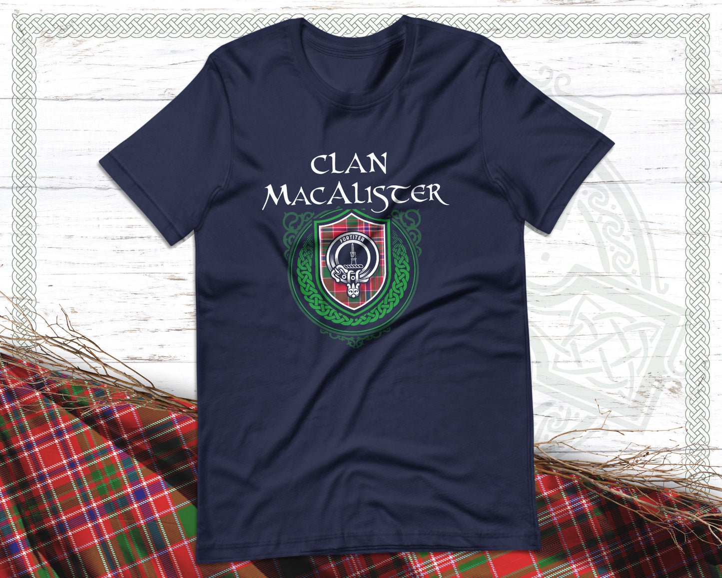 Clan MacAlister Scottish Clan Badge Crest T-Shirt