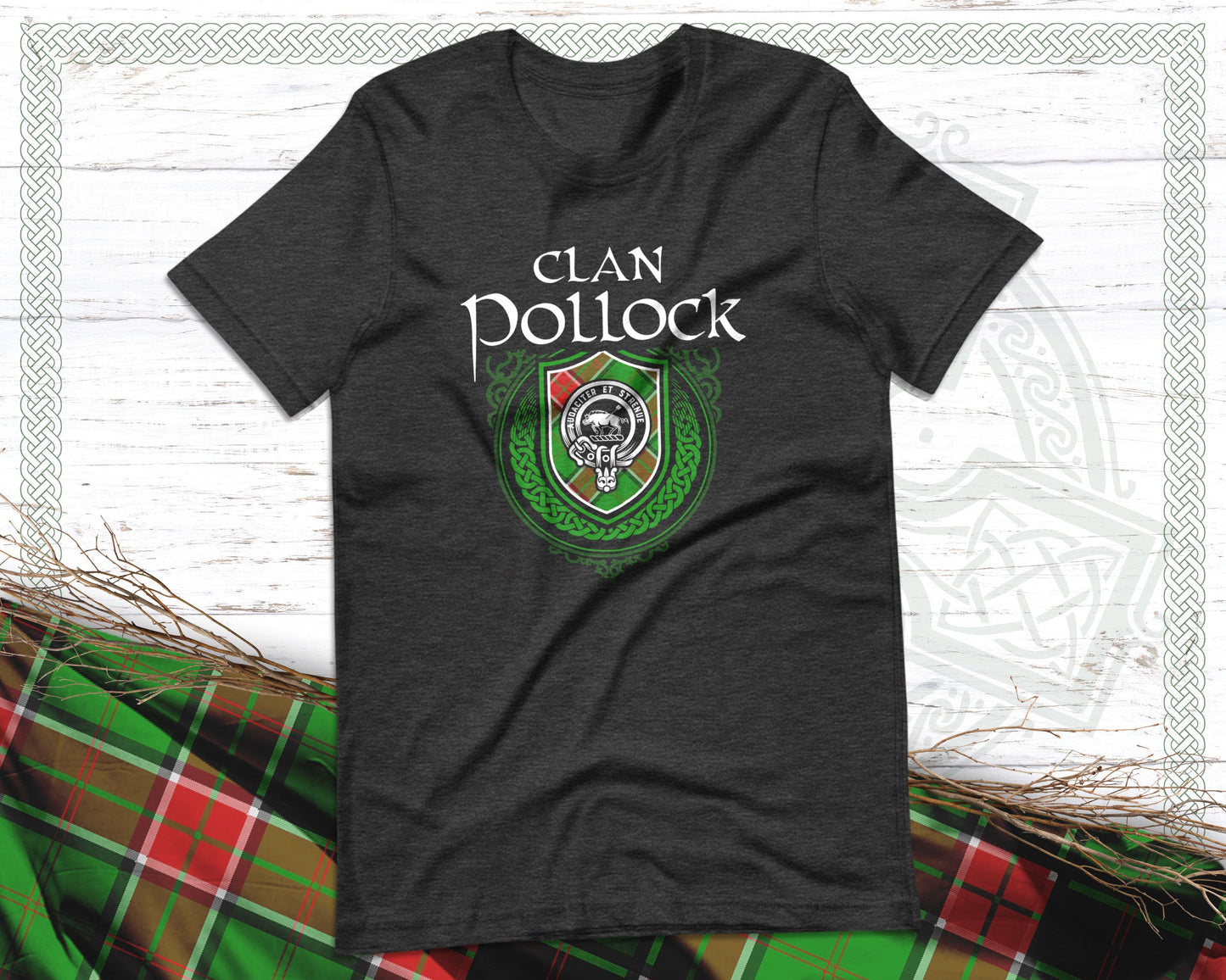 Clan Pollock Scottish Clan Badge Crest T-Shirt