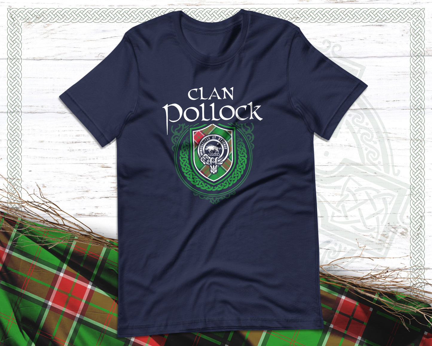 Clan Pollock Scottish Clan Badge Crest T-Shirt