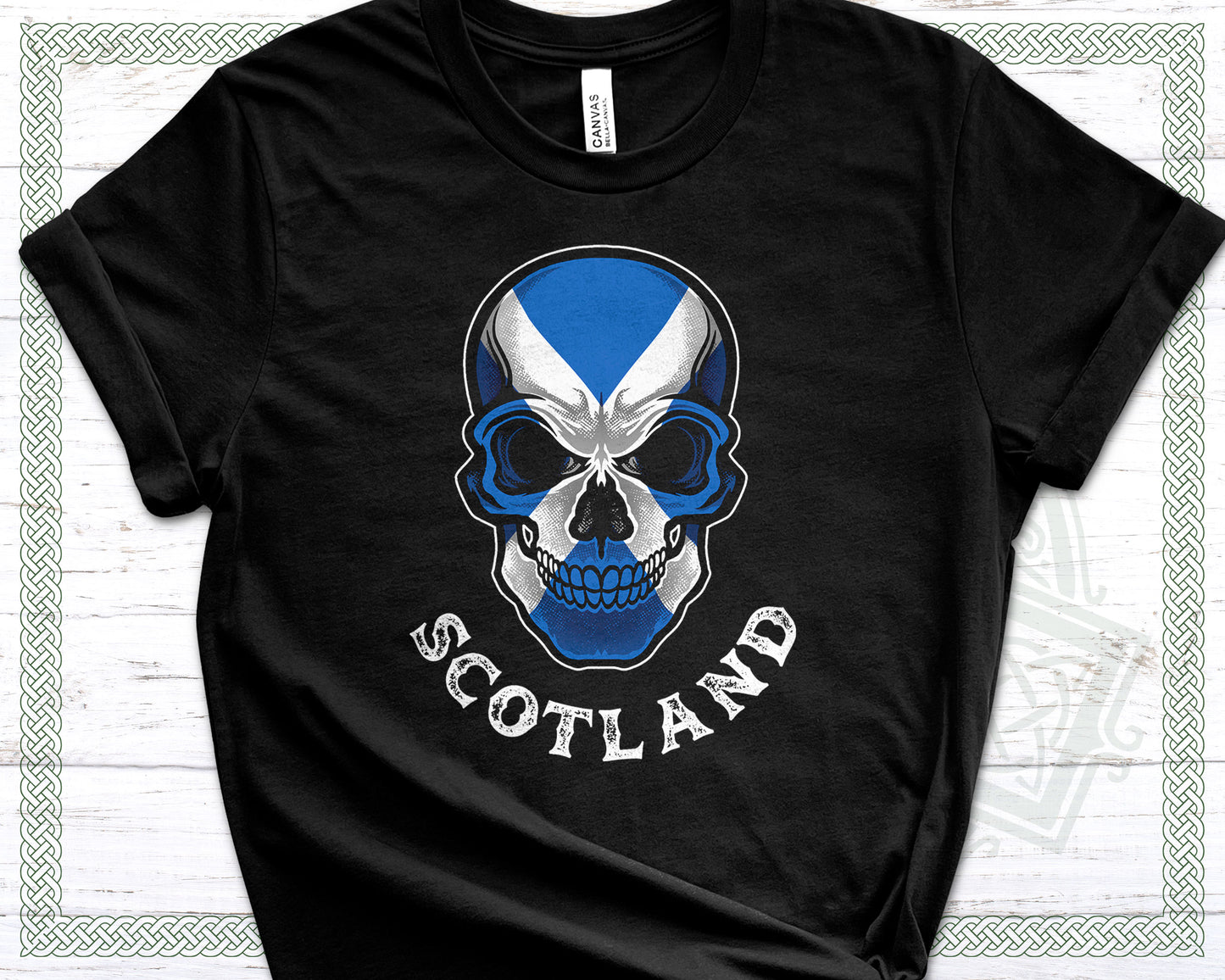 Scottish St. Andrews Flag Skull Unisex T-Shirt
