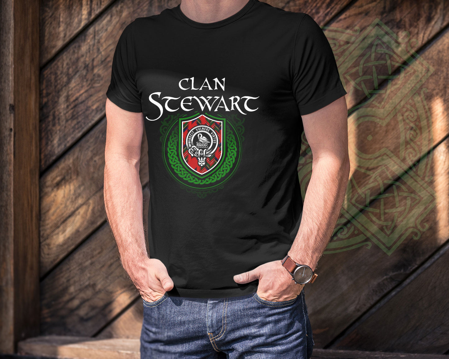 Clan Stewart Scottish Clan Badge Crest T-Shirt