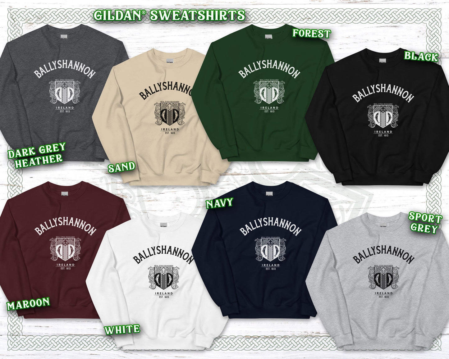 Ballyshannon Ireland Baggy Travel Sweatshirt