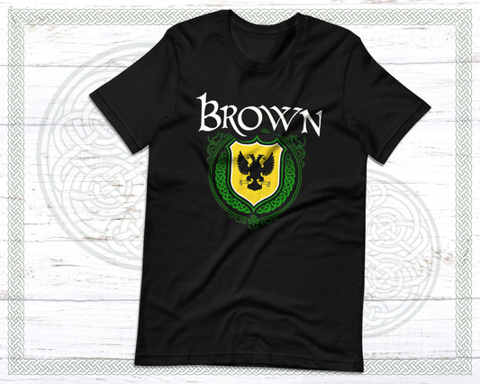 Brown Irish Family Crest T-Shirt
