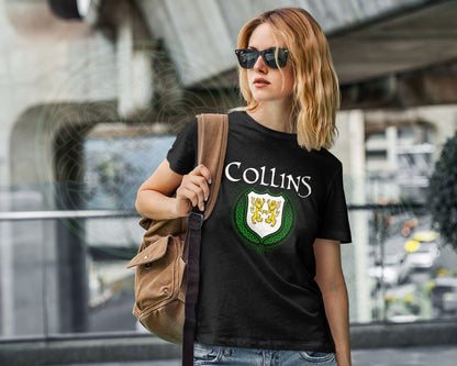 Collins Irish Family Crest T-Shirt