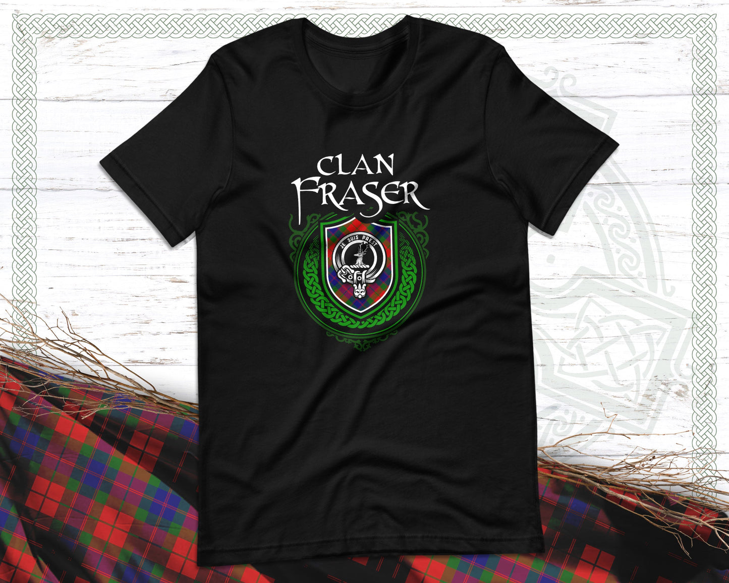 Clan Fraser Scottish Clan Badge Crest T-Shirt