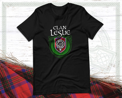 Clan Leslie Scottish Clan Badge Crest T-Shirt