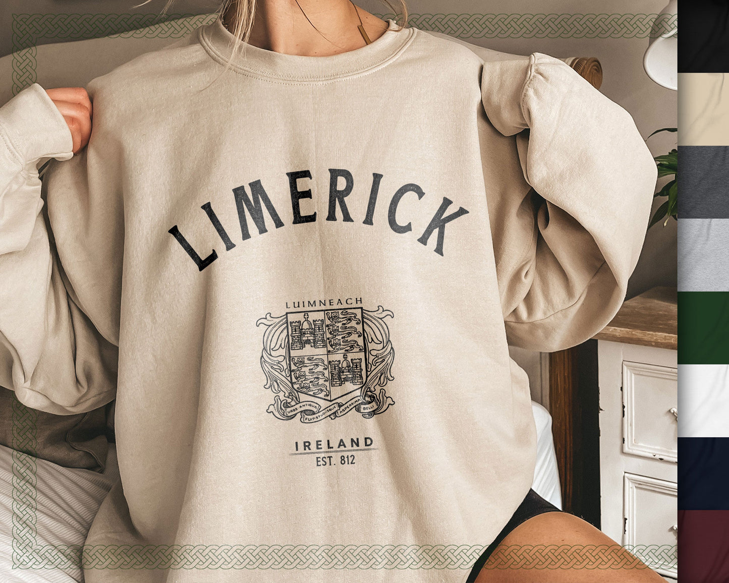 Limerick Ireland Baggy Travel Sweatshirt