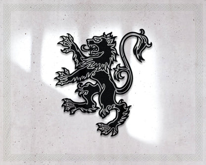 Scottish Lion Rampant Die-Cut Metal Sign