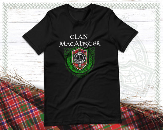 Clan MacAlister Scottish Clan Badge Crest T-Shirt