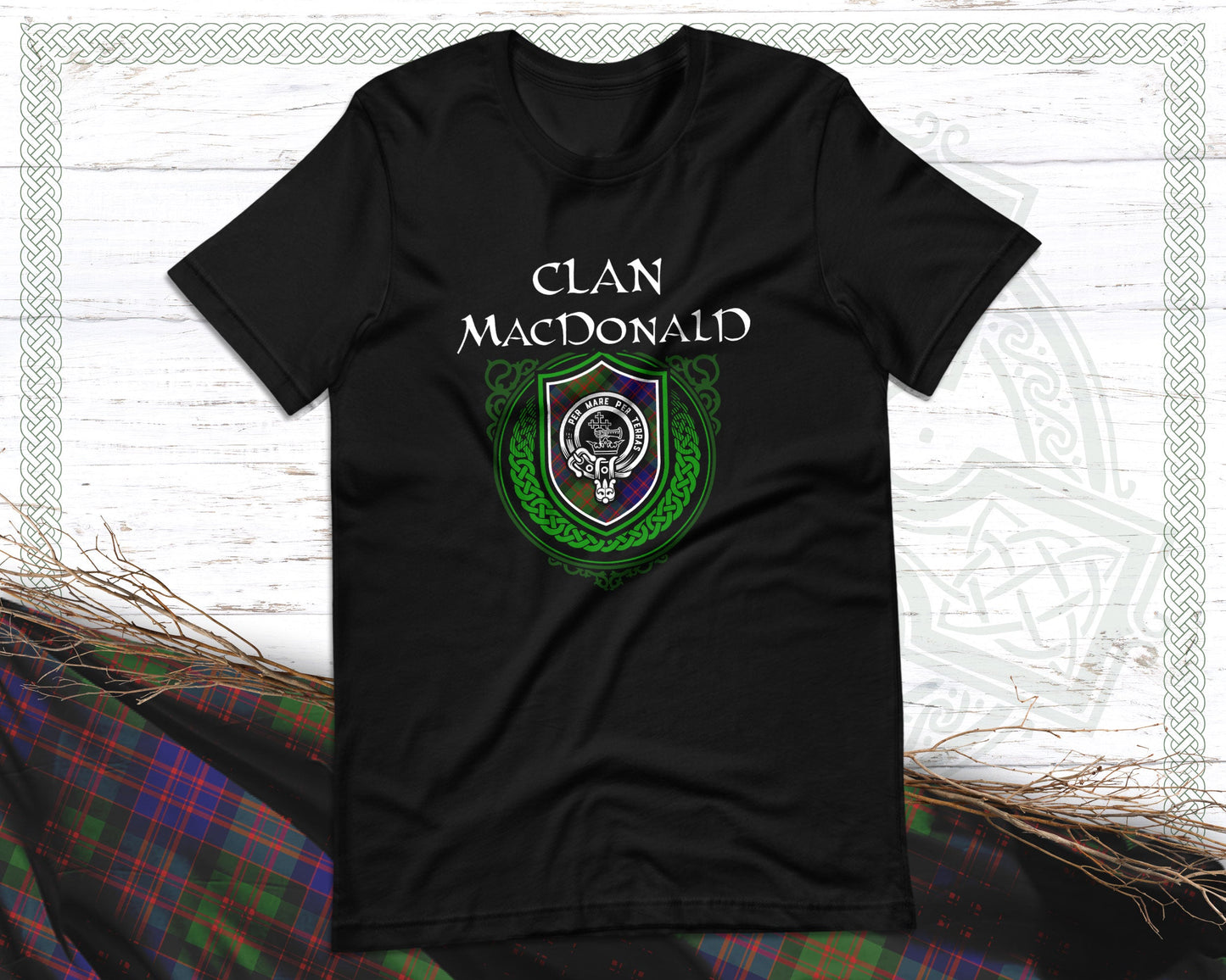 Clan MacDonald Scottish Clan Badge Crest T-Shirt