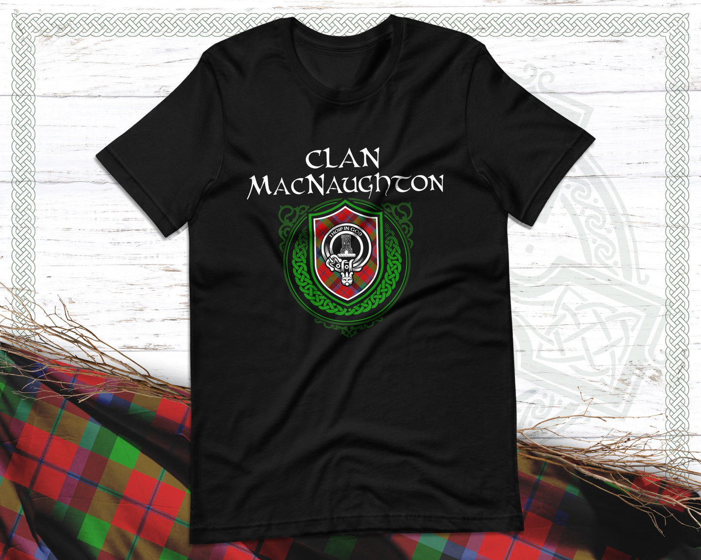 Clan MacNaughton Scottish Clan Badge Crest T-Shirt