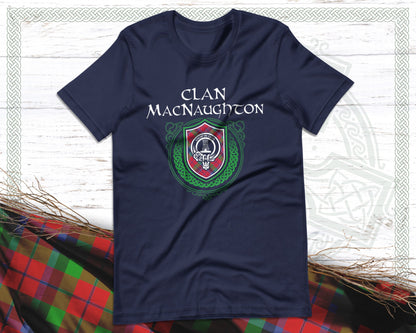 Clan MacNaughton Scottish Clan Badge Crest T-Shirt