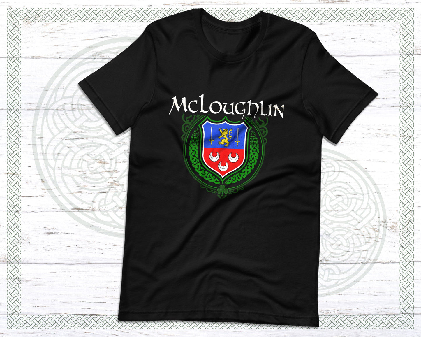 McLoughlin Irish Family Crest T-Shirt