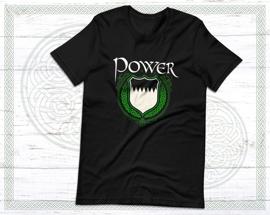 Power Irish Family Crest T-Shirt