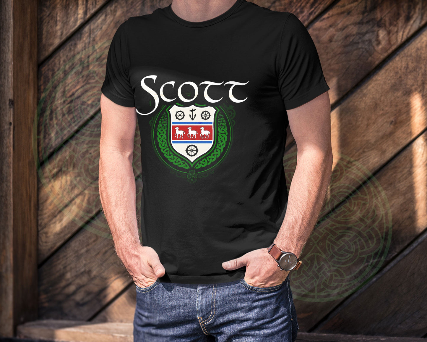 Scott Irish Family Crest T-Shirt